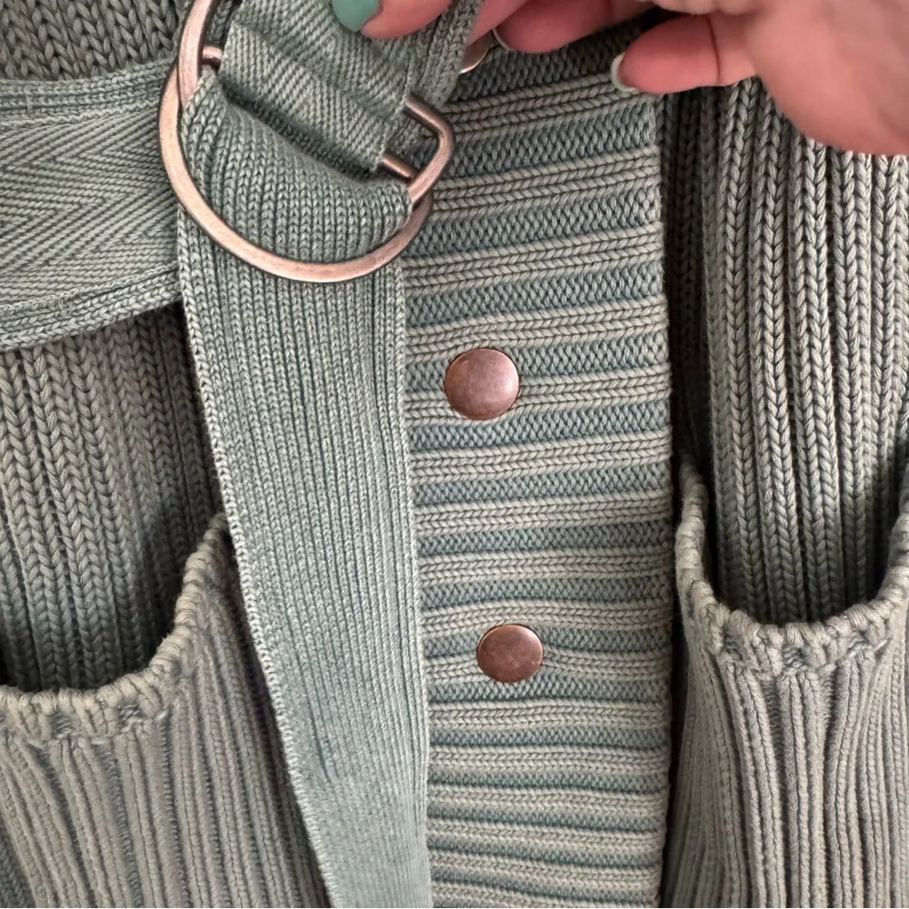 Free People Green Ribbed Sweater - Picture 5 of 9